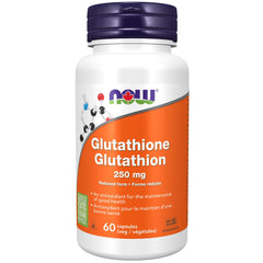 NOW Supplements, Glutathione 250 mg, Detoxification Support, Free Radical Neutralizer, 60 Veg Capsules