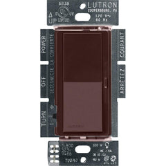 Lutron Diva LED+ Dimmer for Dimmable LED, Halogen and Incandescent Bulbs | Single-Pole or 3-Way | DVCL-153P-BR | Brown