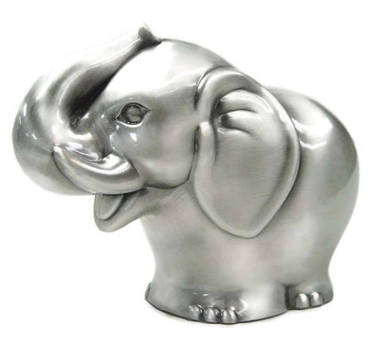 Heim Concept Pewter Plated Elephant Bank