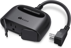 Kasa Smart Outdoor Smart Plug by TP-Link (KP400) - Smart WiFi Outlet with 2 Sockets, IP64 Waterproof, Works with Alexa and Google Home, 2.4GHz WiFi Required, No Hub Required, Sunset & Sunrise Offset