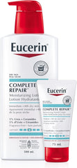 EUCERIN Complete Repair Moisturizing Lotion + Hand Cream Duo Pack With 5% Urea and Ceramides, Fragrance Free, Moisturizing Body Lotion for Dry Skin, 500mL + Moisturizing Hand Cream for Dry Hands, 75mL