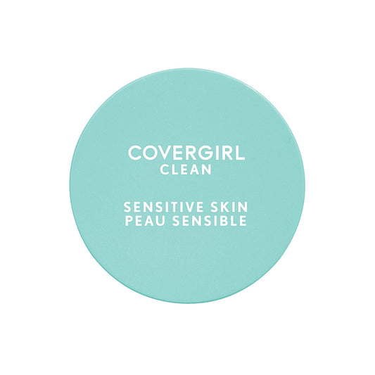 COVERGIRL - Clean Sensitive Pressed Powder, noncomedogenic sensitive formula, free of fragrance, gentle, fresh finish that lasts, 100% Cruelty-Free