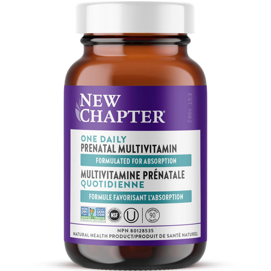 New Chapter Prenatal Vitamins Prenatal Multivitamin with Methylfolate + Choline for Healthy Mom Baby, One Daily, 90 Count