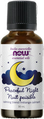 NOW Essential Oils, Peaceful Sleep Oil Blend, Relaxing Aromatherapy Scent, Blend of Pure Essential Oils, Vegan, Child Resistant Cap, 30mL