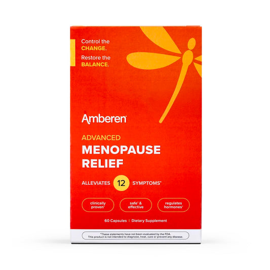 Amberen Menopause Supplement for Women, 60 Capsules, Clinically Proven, Helps Support Hormone Balance, Helps Relieve 12 Menopause Symptoms: Hot Flashes, Night Sweats, Mood Swings and More
