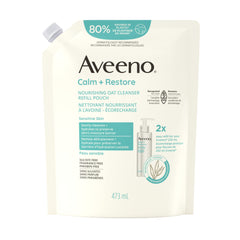 Aveeno Calm + Restore Nourishing Oat Facial Cleanser Refill Pouch 473 mL