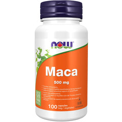 NOW Supplements Maca 500mg Capsules, 100 Count