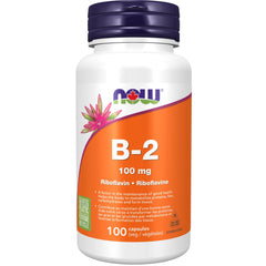 NOW Supplements, Vitamin B-2 (Riboflavin) 100 mg, Energy Production, 100 Veg Capsules