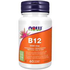 NOW Supplements, Methyl B-12 (Methylcobalamin) 5,000 mcg, Nervous System Health, 60 Lozenges