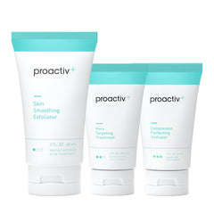 Proactiv 3 Step Advanced Skincare Acne Treatment Benzoyl Peroxide Face Wash, Salicylic Acid Exfoliator for Pore Minimizer, 30 Day Complete Kit, White, 3 Count