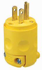 Leviton Grounding Plug, 15 Amp, 125 Volt, 515PV, Yellow