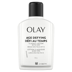 Olay Age Defying Classic Daily Renewal Lotion, Anti-Aging Moisturizer with SPF 15, Sun Protection, 120 mL