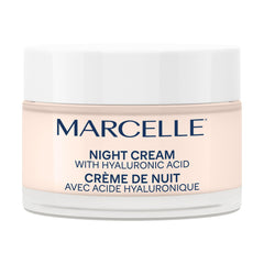 Marcelle Night Cream with Hyaluronic Acid, Vegan, Cruelty-Free, Clean Formula, Non-Comedogenic, Fragrance-Free, Paraben-Free, Mineral Oil-Free, Hypoallergenic, 50 mL
