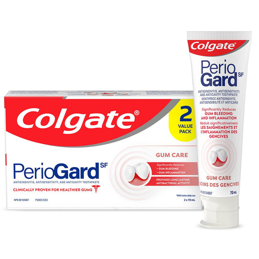Colgate PerioGard Gum Care 2-Pack (70mL) - Combat Gingivitis & Boost Gum Health - Enamel Repair Toothpaste