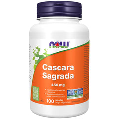 NOW Supplements, Cascara Sagrada (Rhamnus purshiana) 450 mg, Herbal Regularity, 100 Veg Capsules