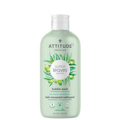 ATTITUDE Bubble Bath, Made in Canada, EWG Verified, Plant and Mineral-Based, Dermatologically Tested, Vegan Body Care Products, Olive Leaves, 473 mL
