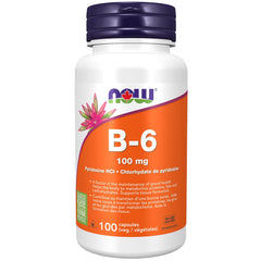 NOW Supplements, Vitamin B-6 (Pyridoxine HCl) 100 mg, Cardiovascular Health, 100 Veg Capsules