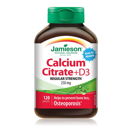 Jamieson Calcium Citrate + Vitamin D 120 Caplets