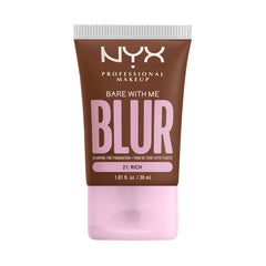 NYX PROFESSIONAL MAKEUP, Bare With Me, Tint Foundation, Medium buildable coverage, 12h hydration, Lightweight matte finish - 21 RICH