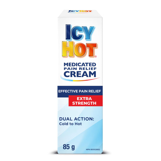 Icy Hot Extra Strength Pain Relief Cream, Fast-Acting Muscle and Joint Pain Relief from Discomfort Caused by Arthritis, Sprains and Strains, Methyl Salicylate 30%, Menthol 10%, 85g Tube