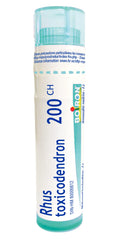 Boiron Rhus toxicodendron 200ch,Homeopathic medicine. Each tube contains 4 g (approximately 80 pellets)