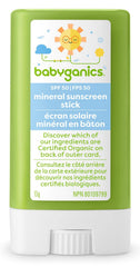 Babyganics Fragrance-Free Sunscreen Stick, SPF 50+ Sunblock with UVA/UVB Protection for Baby’s Skin, Organic, Water-Resistant, & Tear-Free Formula, 13g, Packaging May Vary
