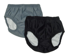 My Pool Pal Unisex-Adults 2 Pack Swim Brief/Diaper Cover, Black/Gray, Large