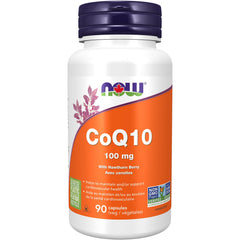 NOW Supplements, CoQ10 100 mg with Hawthorn Berry, Pharmaceutical Grade, All-Trans Form produced by Fermentation, 90 Veg Capsules