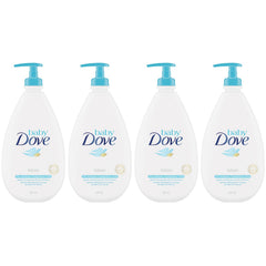 Baby Dove Sensitive Skin Care Hypoallergenic Lotion with Skin-natural Nutrients Rich Moisture Baby Lotion Free of Parabens, Phthalates, Dyes and Sulfates 591 ml (Pack of 4)