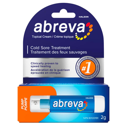 Abreva Cold Sore Treatment Lip Balm Pump 2 gm