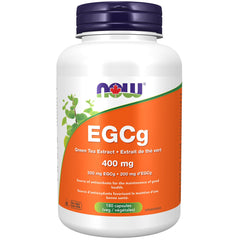 NOW Supplements EGCg GreenTea Ext 400mg (EGCg 200mg) Capsules, 180 Count