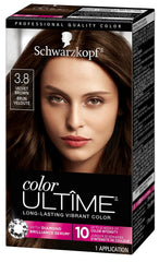 Schwarzkopf Color Ultime Hair Color, 3.8 Velvet Brown, 1 Application - Permanent Brown Hair Dye for Vivid Color Intensity and Fade-Resistant Shine up to 10 Weeks