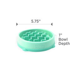 Outward Hound Fun Feeder Slo Bowl, Small Slow Feeder Dog Bowl, 3/4 Cups, Mini, Mint