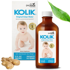 Dr. Chase Pediatrics Kolik Original Gripe Water - Colic Relief for Newborns & Infants - Safe, All Natural Gas Drops for Babies - Herbal Formula to Ease Digestive Discomfort & Fussiness, Made in Canada -150 ml