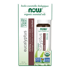 NOW Organic Eucalyptus Essential Oil Roll-On, 10mL