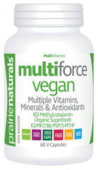 Prairie Naturals Multi-Force Vegan Vitamins, Minerals, & Greenfoods Capsule - 60 Count