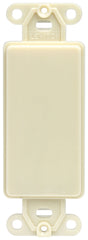 Leviton Decora Plastic Adapter Plate, Blank - No Hole, with-Ears, and Two Mounting Screws, 80414-00I, Ivory