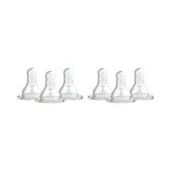 Dr. Brown’s Natural Flow Level T Narrow Baby Bottle Silicone Nipple, Slower Flow, 0m+, 100% Silicone Bottle Nipple, 6-Pack