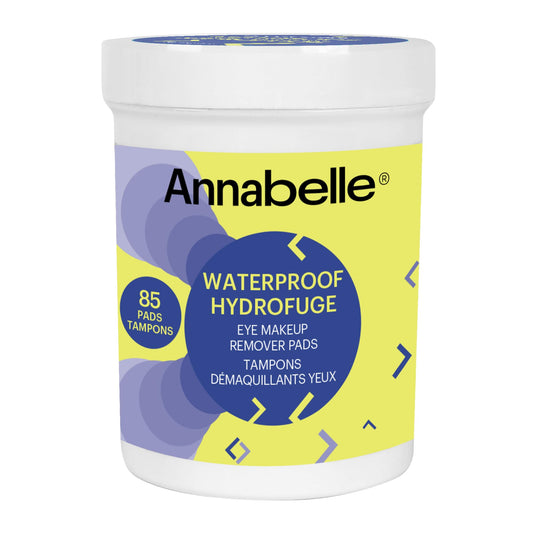 Annabelle Long-Wear & Waterproof Eye Makeup Remover Pads, Suitable For Sensitive Eyes, Paraben-Free, Fragrance-Free, Alcohol-Free, Soap-Free, Hypoallergenic, Vegan, Cruelty-Free, 85 Pads