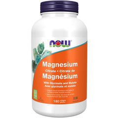 NOW Supplements, Magnesium Citrate, With Glycinate & Malate, Nervous System Support, 180 Softgels