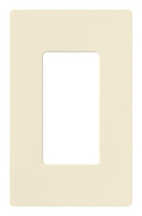 Lutron Claro 1 Gang Decorator/Rocker Wallplate, Gloss | CW-1-AL | Almond