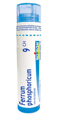 Boiron Ferrum phosphoricum 9ch,Homeopathic medicine. Each tube contains 4 g (approximately 80 pellets)