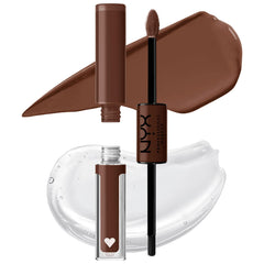NYX PROFESSIONAL MAKEUP, Shine Loud, High shine lip color, 16HR wear, Vegan Formula - TOTAL BALLER (Brown)