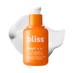 Bliss Vitamin C + Tri-Peptide Bright Idea Serum – 15% Brightening + Barrier Boost Complex for Radiant, Firm Skin – Anti-Aging Face Serum Boosts Collagen & Elasticity - 1 fl oz