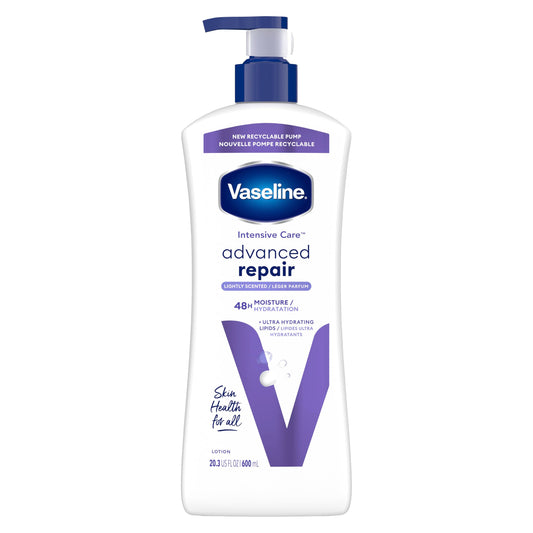 Vaseline Intensive Care™ Advanced Repair Lightly Scented Body Lotion for extremely dry skin with 48H Moisture + Ultra-Hydrating Lipids 600 ml