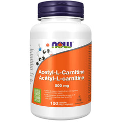 NOW Supplements, Acetyl-L Carnitine 500 mg, Amino Acid, Brain And Nerve Cell Function, 100 Veg Capsules