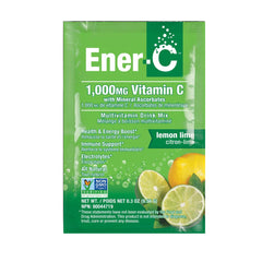 Ener-C Multivitamin Drink Mix - Vitamin Packets for Water, Electrolytes Powder Packets, Vitamin Drink Mix, Hydration Liquid Mix, Immune Booster for Adults, Healthy Energy - Lemon Lime, 30 Count