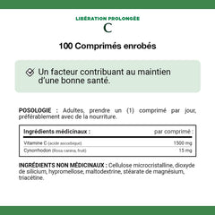 NATURE'S BOUNTY Vitamin C With Rose Hips, 1500 mg, Extended Release, Helps Maintain Immune Function, Coated Tablets, 192.7 g