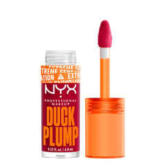NYX PROFESSIONAL MAKEUP, Duck Plump High Pigment Lip Gloss, Plumping lip gloss, High pigment color, Vegan formula - Hall Of Flame (Red)