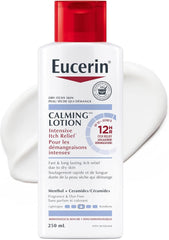 Eucerin Calming Intensive Itch Relief Lotion for Itchy Dry Skin, Itch Calming Cream with Ceramides, Fragrance & Paraben Free Body Lotion, 250mL